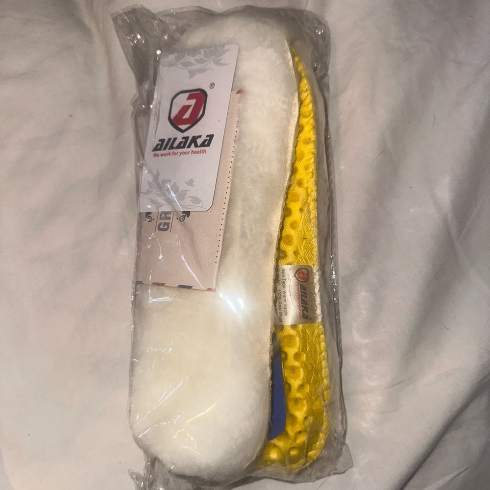 White fur inserts for shoes